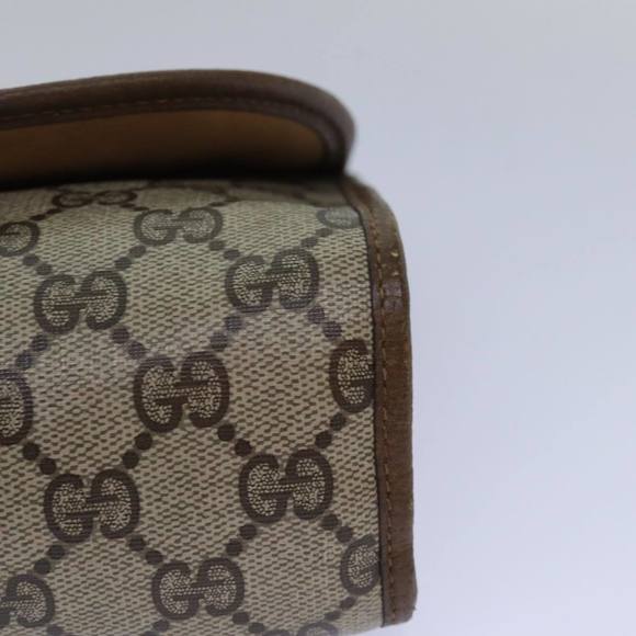 GUCCI GG Supreme Web Sherry Line Clutch Bag PVC Beige Gold 89 01 030 Auth 84639 - Picture 15 of 16
